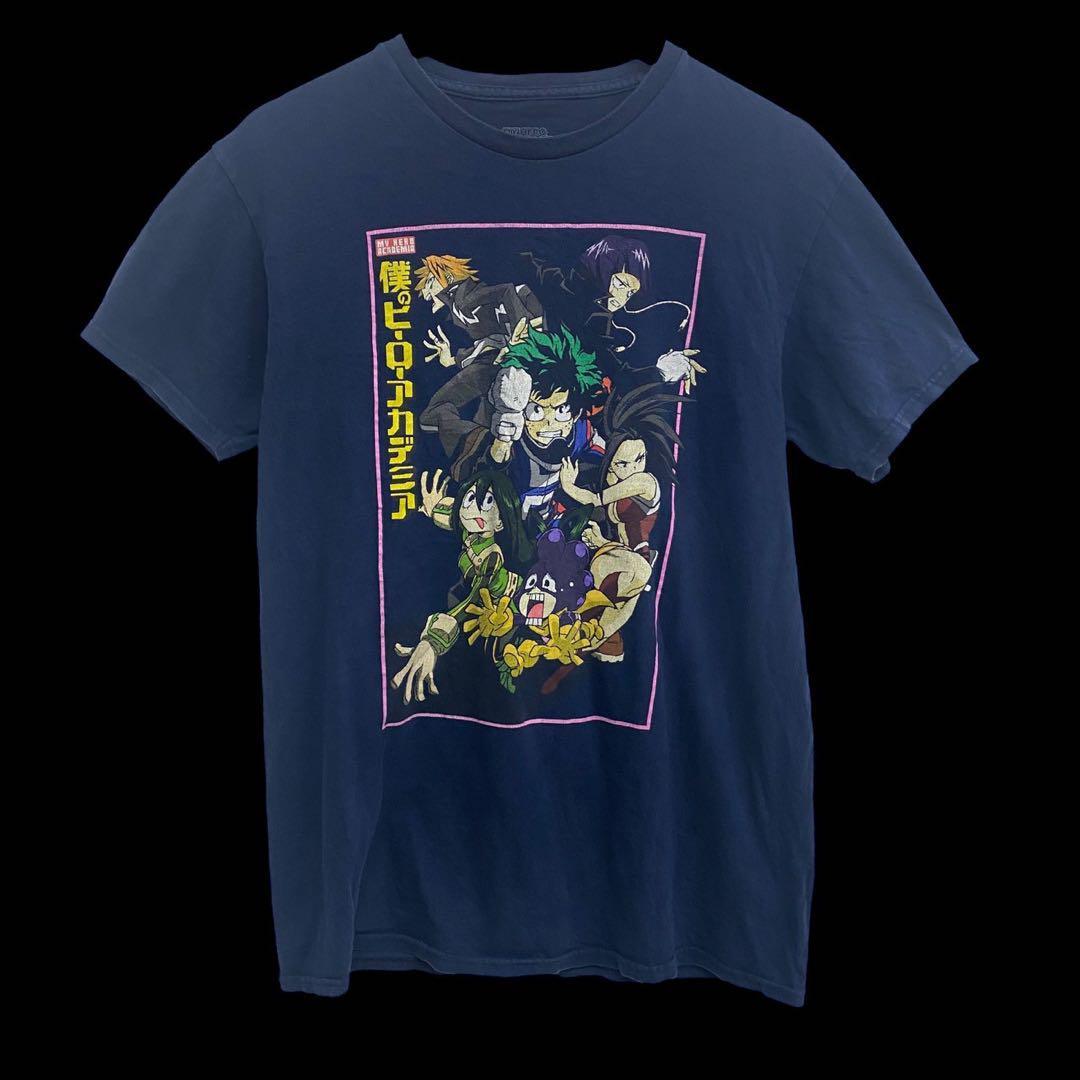 US古着 僕のヒーローアカデミア 半袖Tシャツ ネイビー M拍卖
