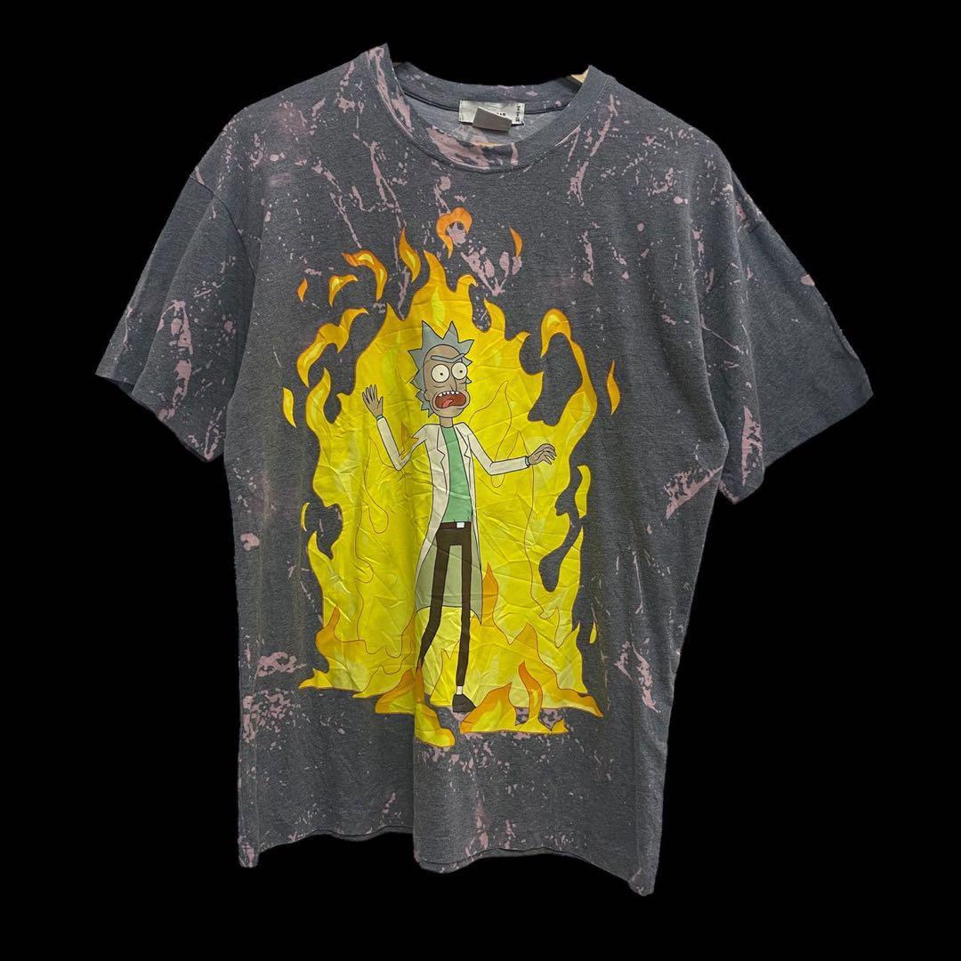 US古着 PULL&BEAR リック&モーティ タイダイ 半袖Tシャツ L相当拍卖