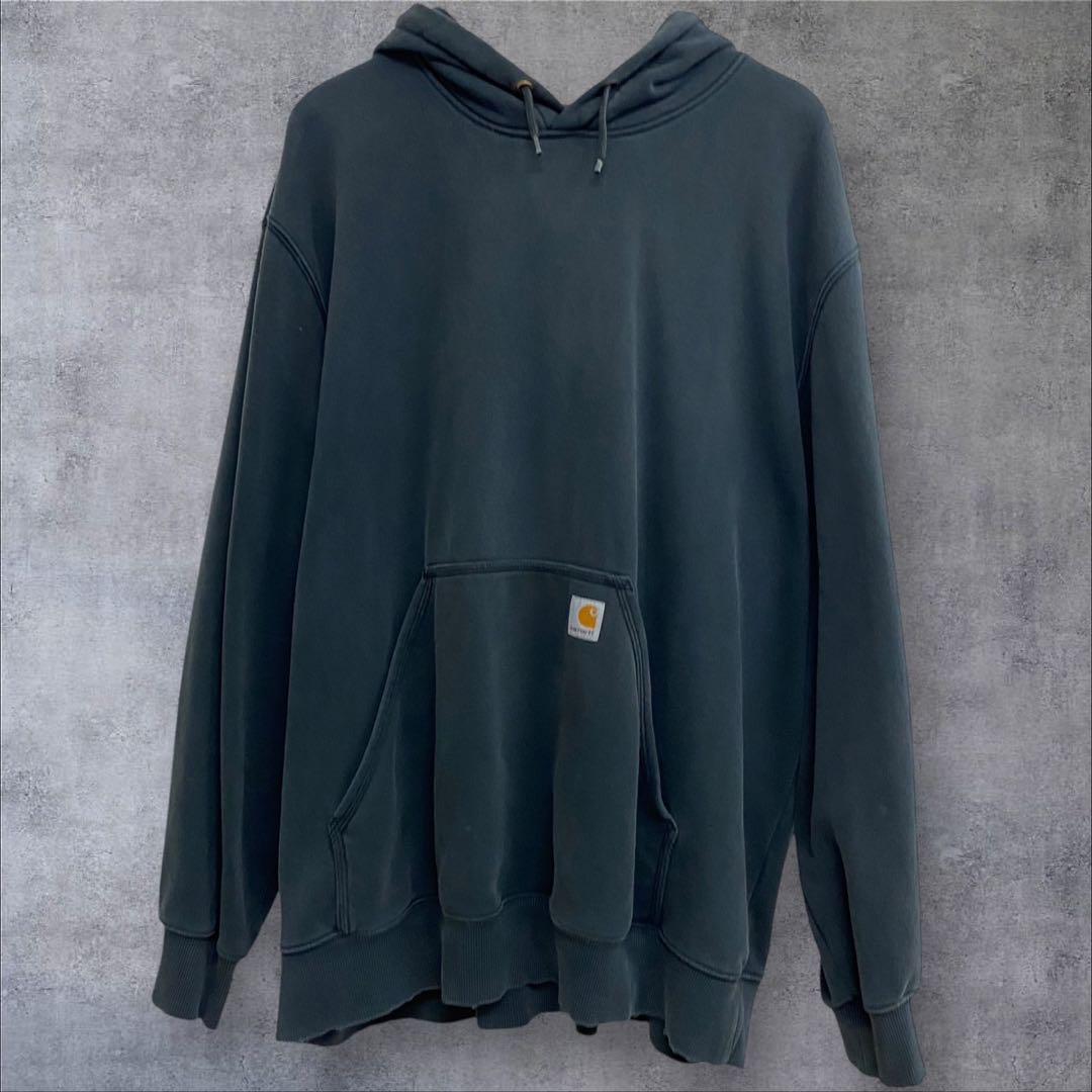 US古着 人気 カーハート ブラック パーカー XXL拍卖