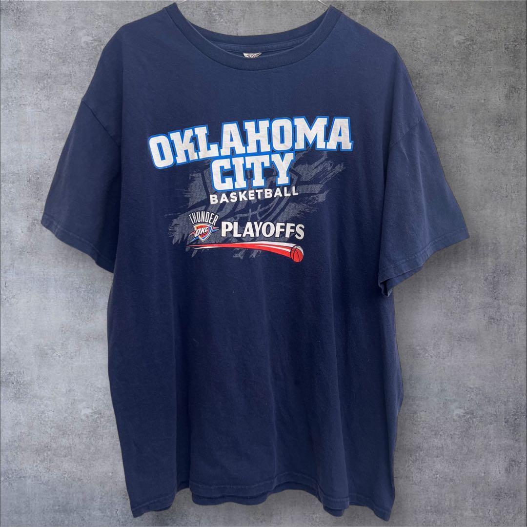 US古着 バスケ 半袖Tシャツ XL ネイビー拍卖