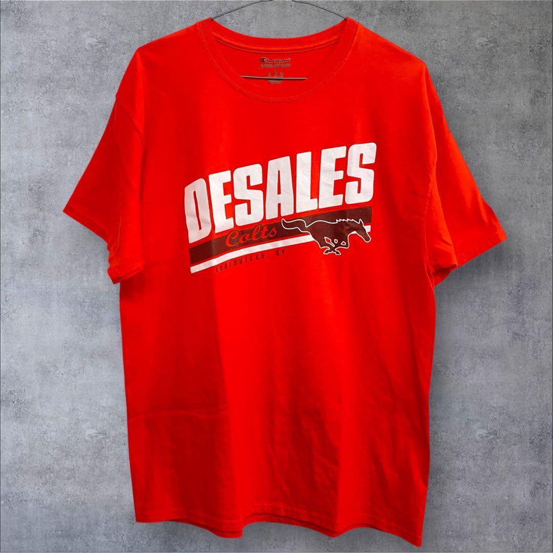 US古着 Campion チャンピオン 半袖Tシャツ XL オレンジ ベアーズ拍卖