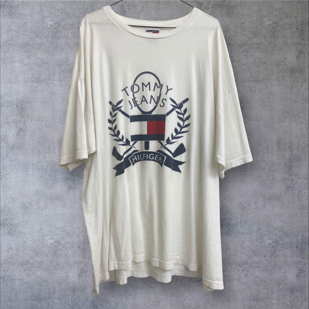 TOMMY JEANS トミージーンズ 半袖Tシャツ ホワイト XXL拍卖