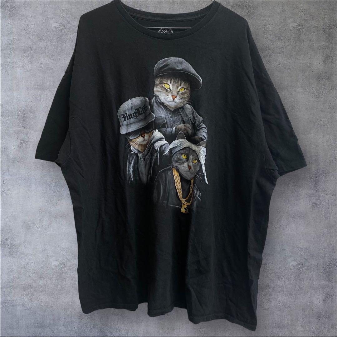 DOM 半袖Tシャツ ブラック アニマル ヒップホップ 3XL拍卖