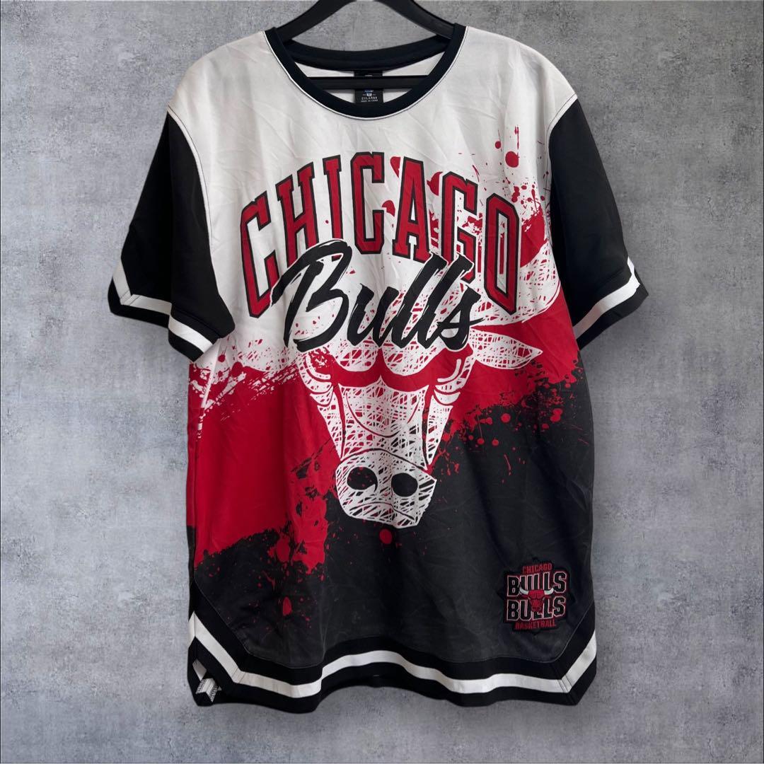 シカゴブルズ ゲームシャツ NBA 2XL ブラック ホワイト拍卖