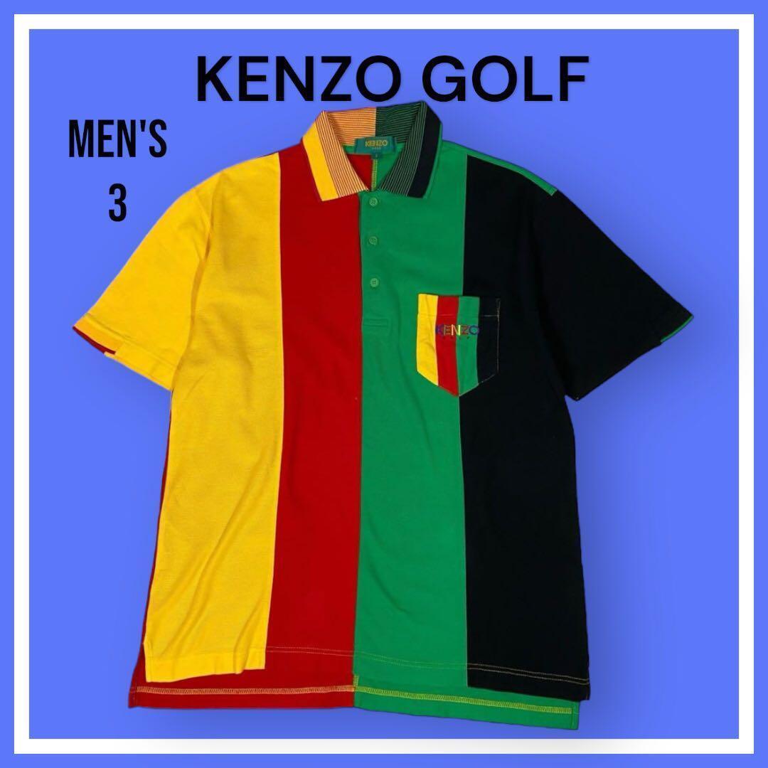 KENZO GOLF ケンゾーゴルフ 半袖ポロシャツ マルチカラー 3 メンズ拍卖