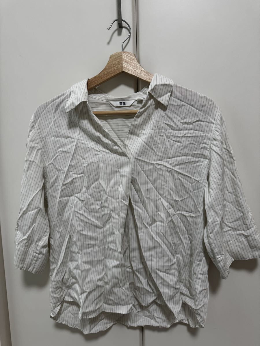 UNIQLO レーヨンスキッパーブラウス 7分袖拍卖