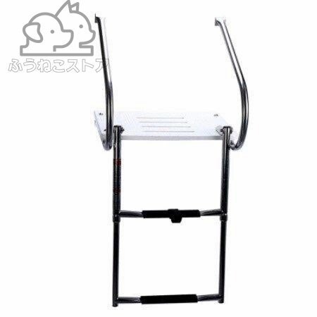 マリンボート用2ステップはしご1個 ボートラダー 折りたたみ可能 手すり付き 船 フィッシング アウトドア レジャー マリンアクセサリー拍卖