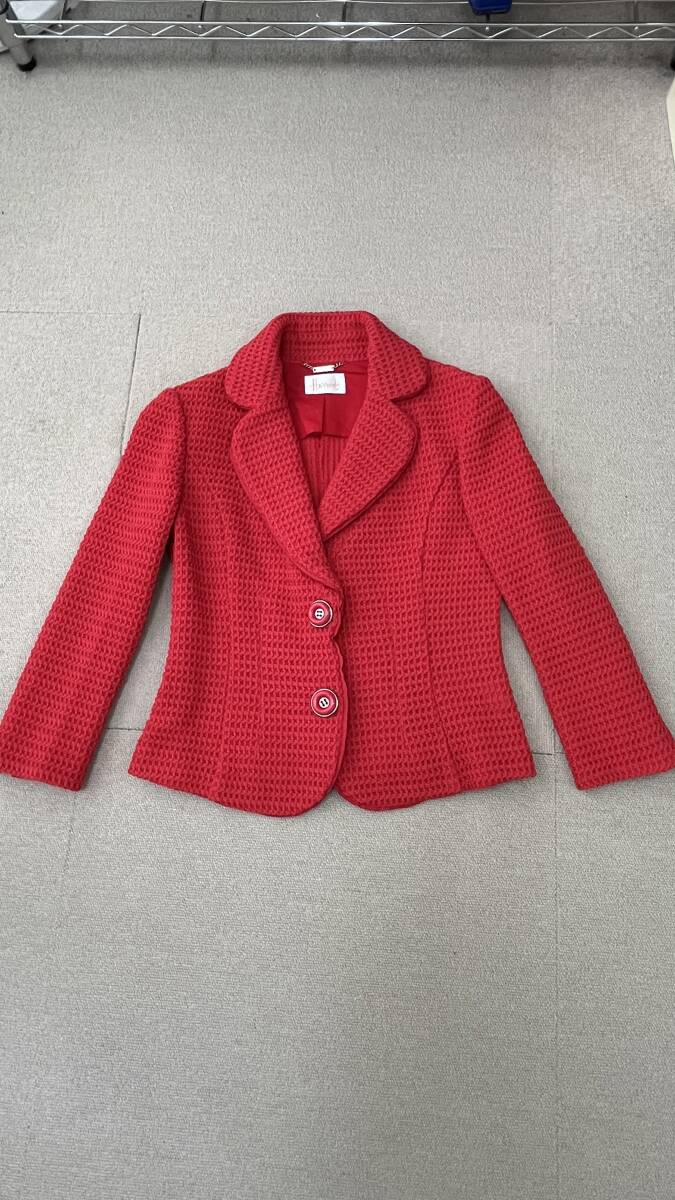 (K08633) 【美品】ハロッズ /Harrods 長袖 ジャケット レッド系 拍卖