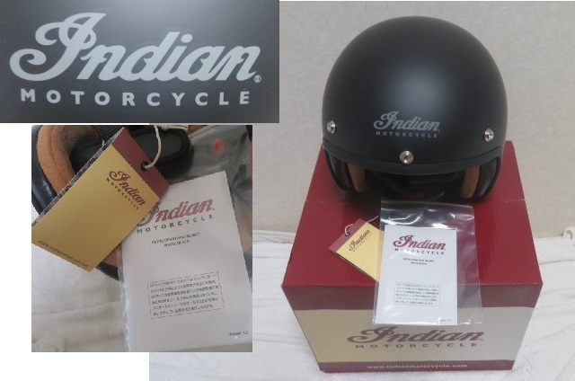 新品タグ箱付き INDIAN MOTORCYCLE (インディアンモーターサイクル) ヘルメット 黒ブラック拍卖
