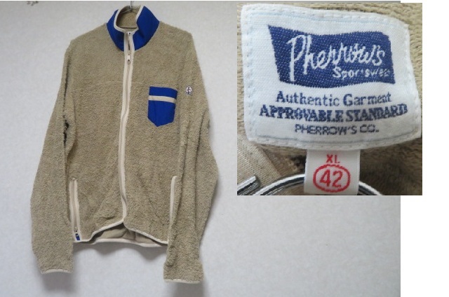 pherrow's  フェローズ フリースジャケット 青ポケット拍卖