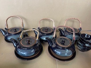 季節の味を楽しむ土瓶蒸し 平形天目 土瓶むし 小ぶり 5個★ リユース ◆20251029№646拍卖