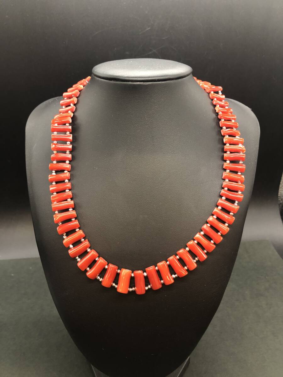 留め具 K14WG 赤珊瑚 ネックレス拍卖