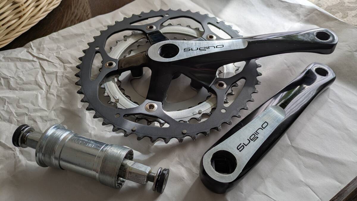 sugino RD3 クランクセット スクエア トリプル 165mm拍卖