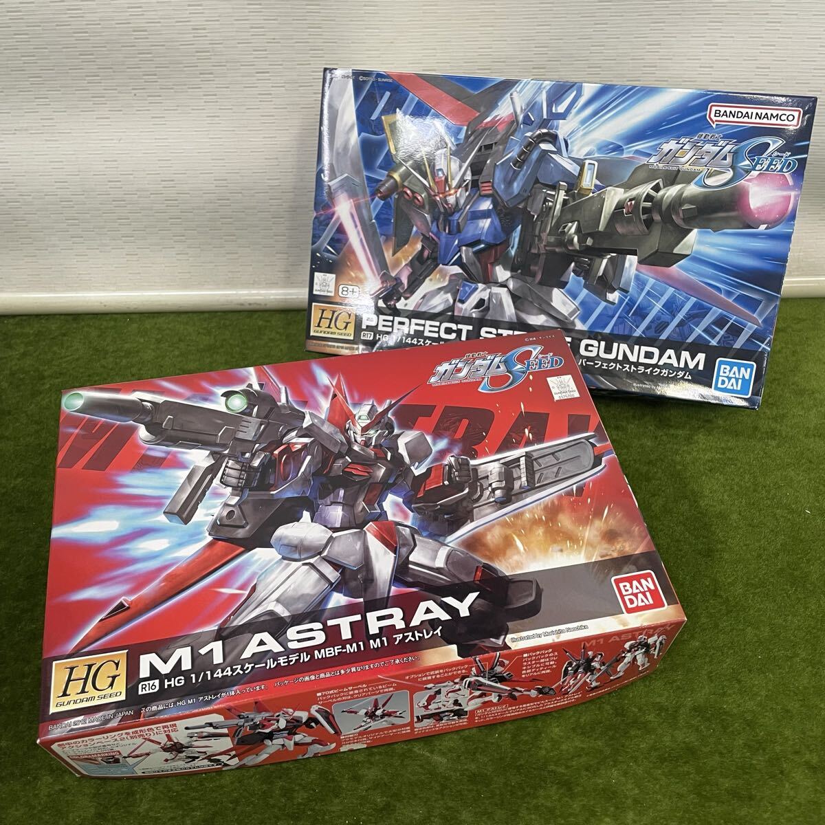 ★☆未組立保管品 BANDAI/バンダイ プラモデル/ガンプラ 2点まとめ HG 1/144 M1 アストレイ/パーフェクトストライクガンダム ガンダムSEED拍卖