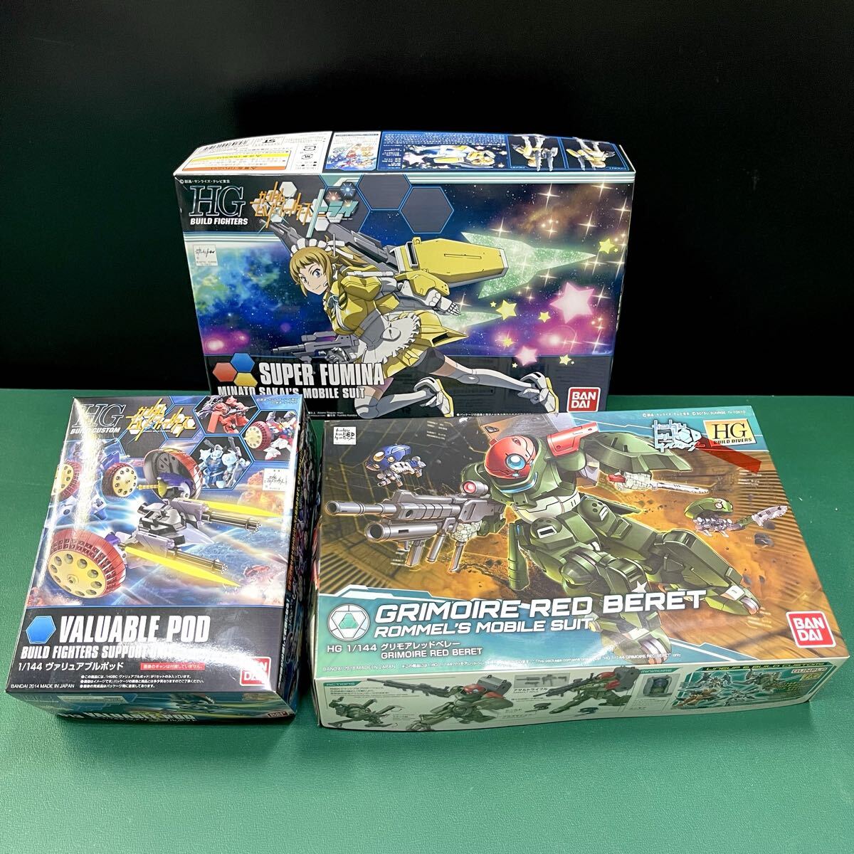 ★☆未組立保管品 バンダイ プラモデル HG 1/144 グリモアレッドベレー/すーぱーふみな/ヴァリュアブルポッド ガンダムビルドファイターズ拍卖