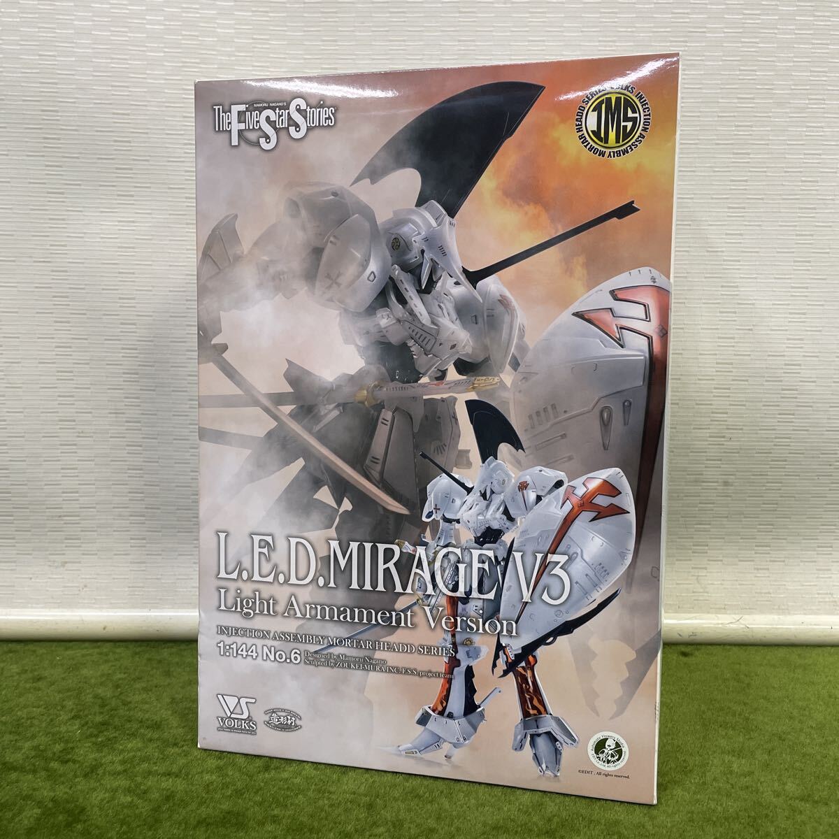 ★☆未組立保管品 VOLKS/ボークス プラモデル 1/144 NO.6 ファイブスター物語 L.E.D.ミラージュV3 軽装仕様拍卖