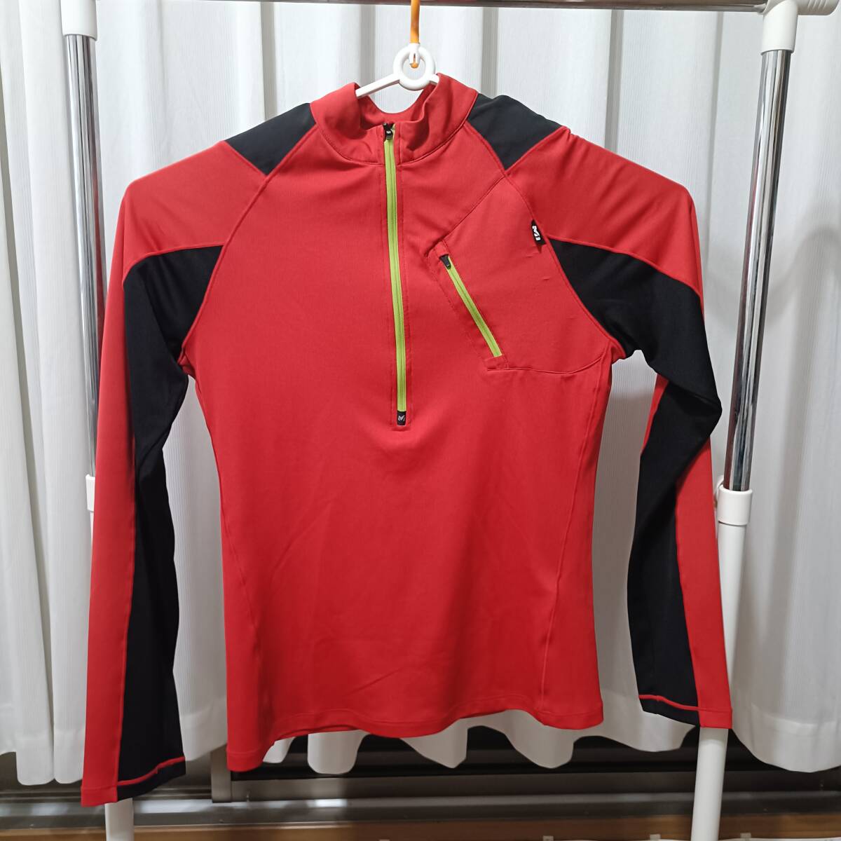 ミレー RED NEEDLES ZIP LS ロングスリーブ メンズ Mサイズ カラー:レッド拍卖