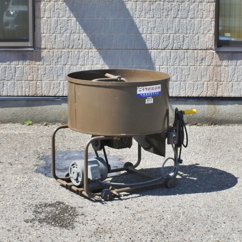 【山形】吉徳農機 ニイツ式混合機 MX-B 三相 混合器 撹拌機 撹拌 モルタル 建築 土木 混合 肥料 飼料 培土 床土 土 倉庫保管 中古 東北拍卖