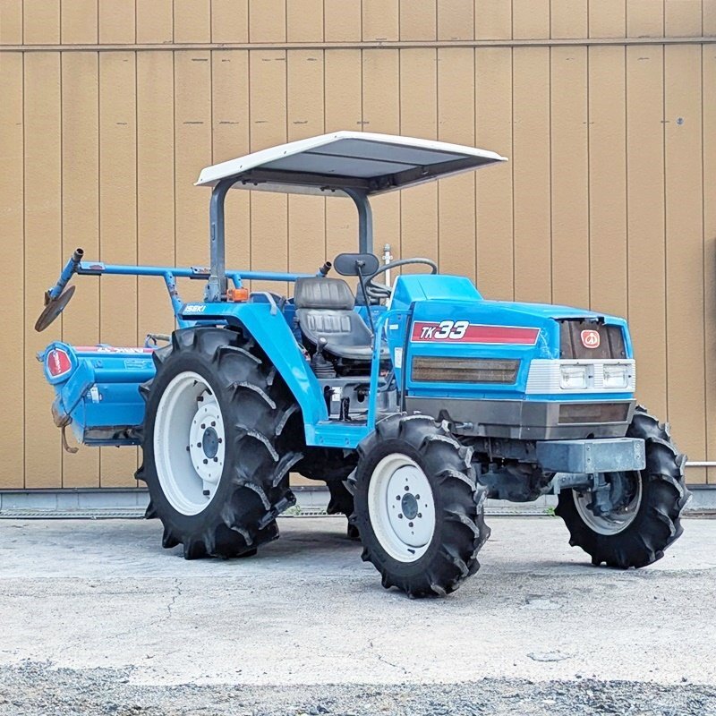 【栃木】イセキ トラクター TK33F-UKDXP キャノピー 2199時間 33馬力 自動水平 倍速スターン パワステ 4WD ロータリー ディーゼル 中古拍卖