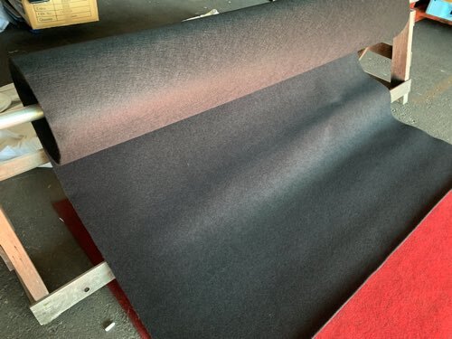 アルミデッキ貼替えに、送料込!ワイド幅 2m x 5m/BEE軽量マリンカーペット/BLACK カラー/裏地ラバー無し、貼りやすい!拍卖