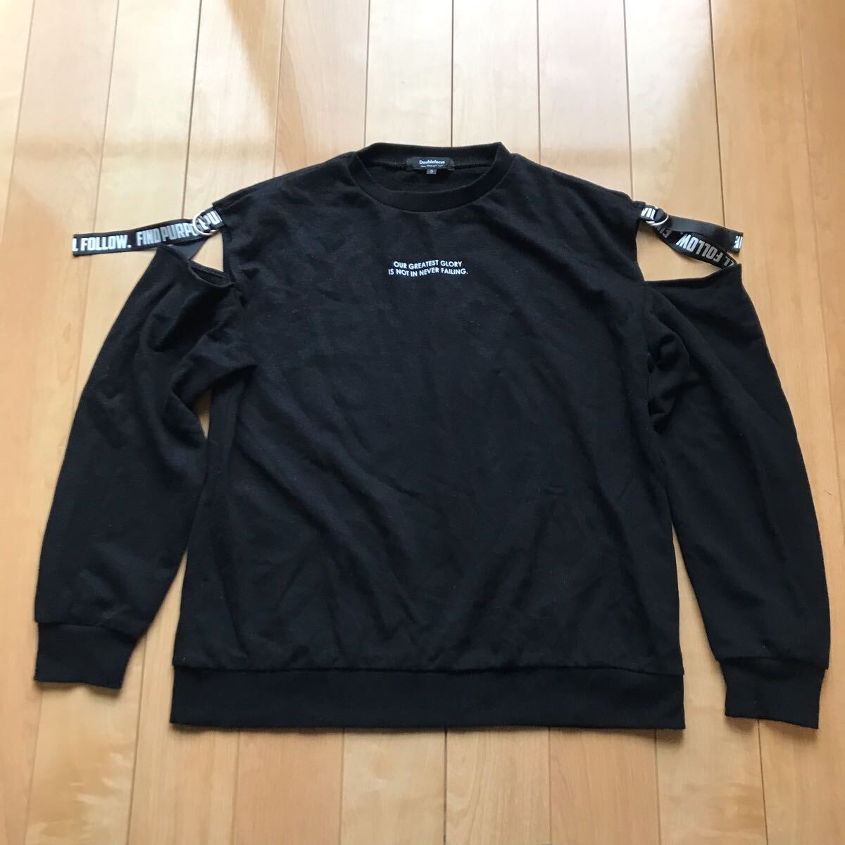 ダブルフォーカス オープンショルダーカットソー 572-1-402 レディース S ブラック拍卖