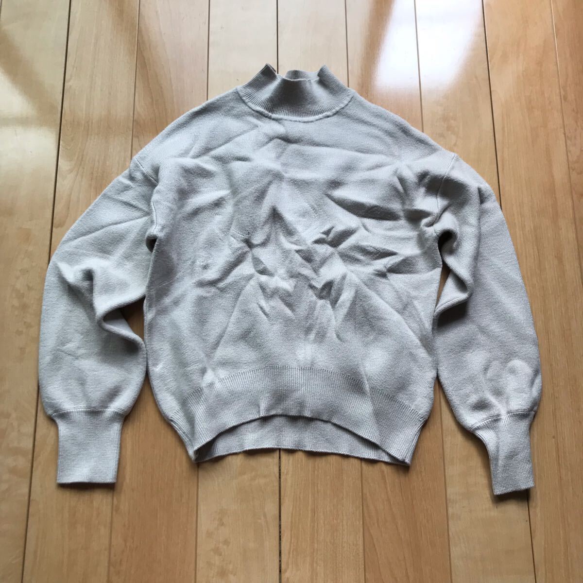 ジーユー スウェットライクハイネックセーター 定価1990円+税 570-1-407 レディース S拍卖