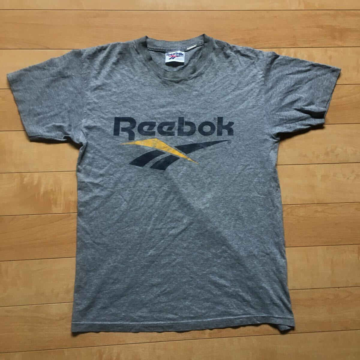 90年代 リーボック ロゴTシャツ 233-1-10 グレー ジム ランニング拍卖
