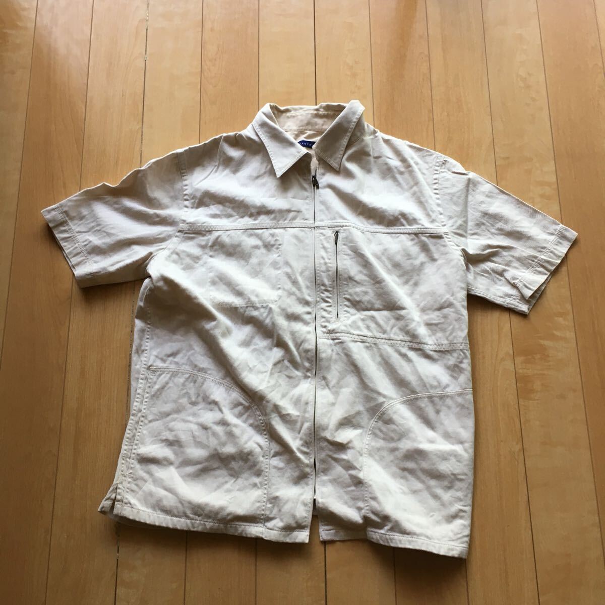 マッチオ イトーヨーカドー ジップシャツ 240-1-26 メンズ L ベージュ拍卖