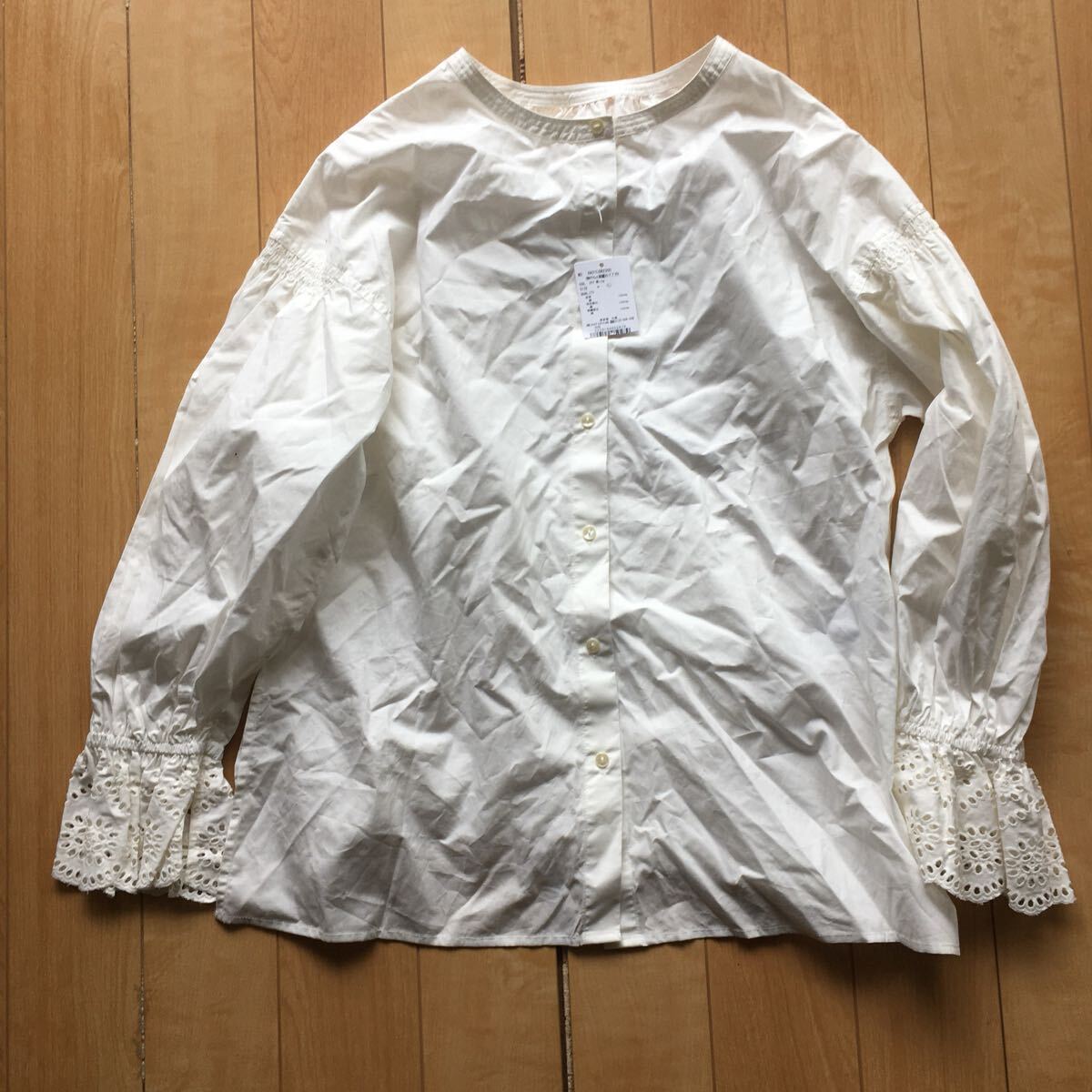 タグ付き アメリカンホリック 2WAYアイレット刺繍スリーブブラウス 237-1-51 レディース L オフホワイト アメホリ拍卖