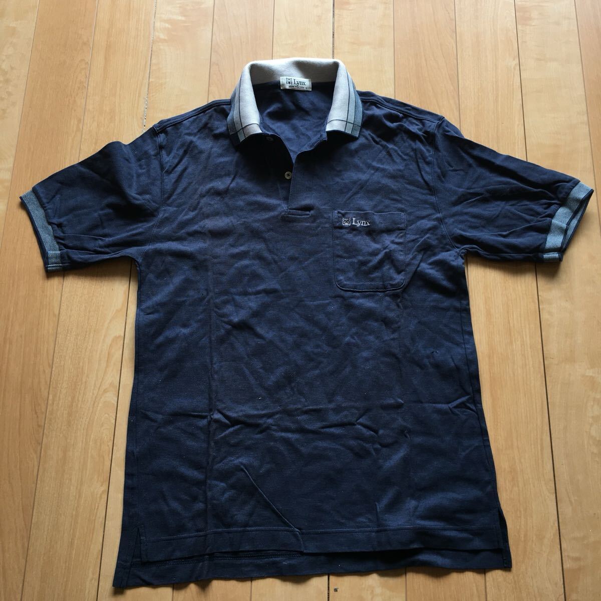 リンクス ポロシャツ 242-1-7 メンズ L ネイビー ゴルフ拍卖