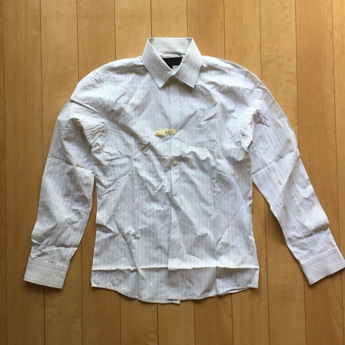 ニコル ワイシャツ 239-1-1 メンズ 46 ホワイト ドットストライプ拍卖