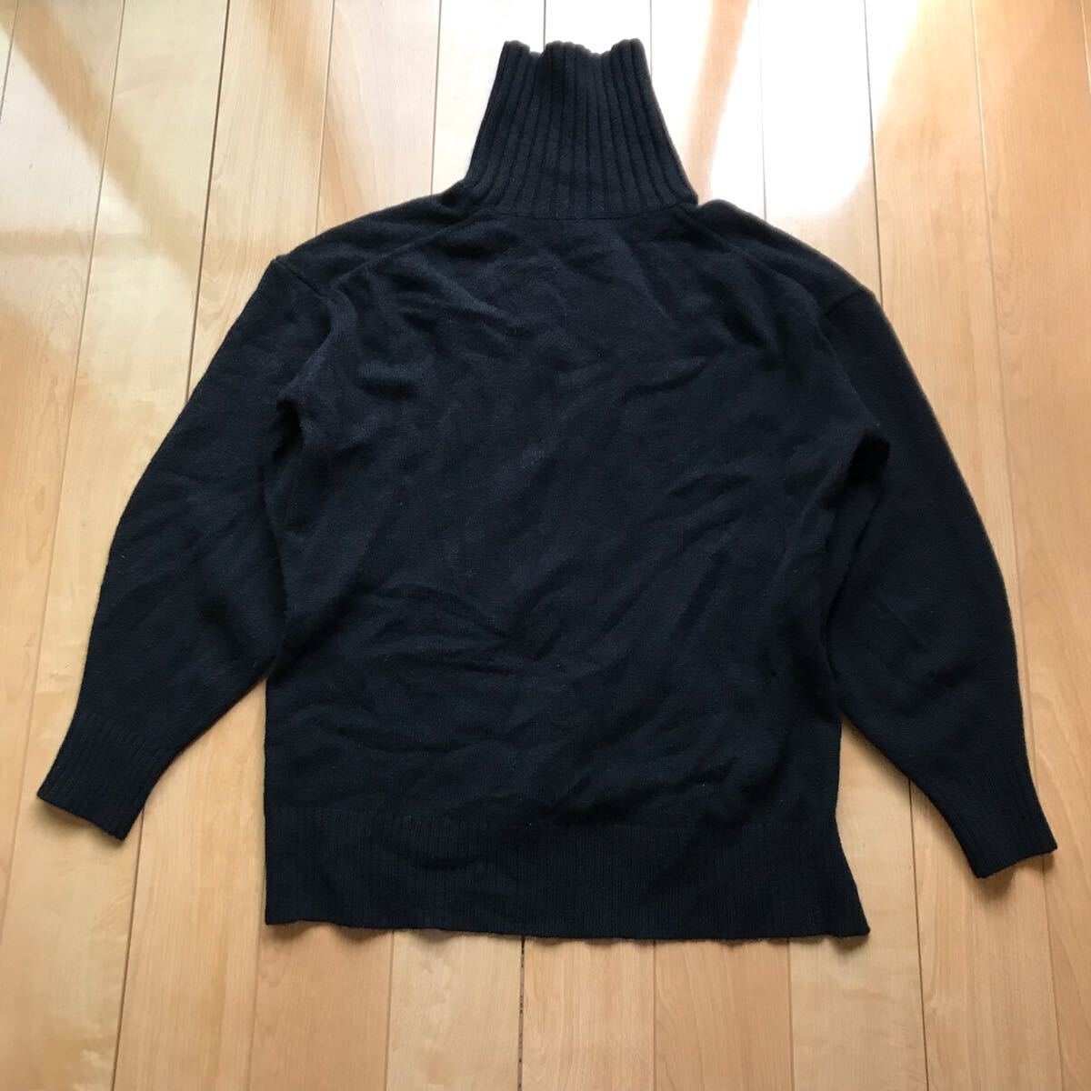 ビューティーアンドユース ユナイテッドアローズ ウールカシミヤタートルネックニット 定価13200円 570-1-412 レディース ブラック拍卖