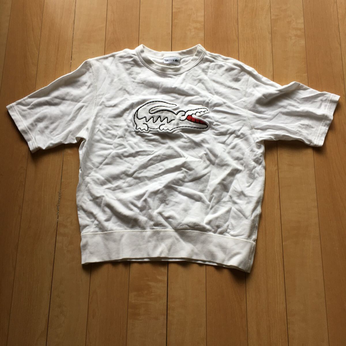 ラコステ ビッグクロック半袖スウェット 243-1-70 メンズ ホワイト拍卖
