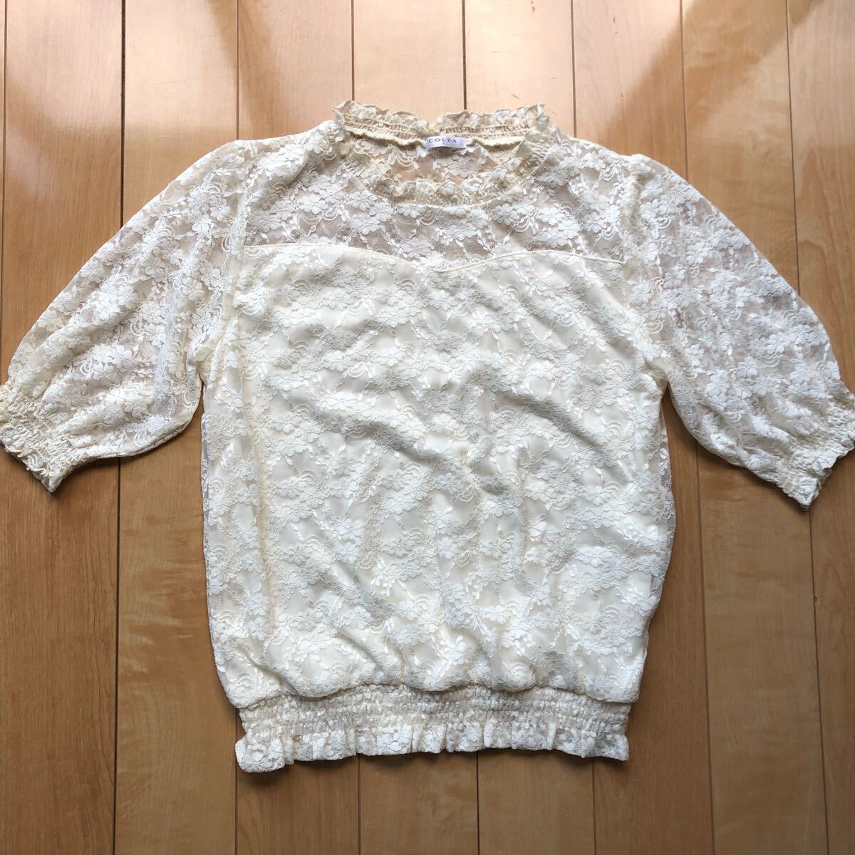 コルザ レースカットソー 241-1-41 レディース L オフホワイト拍卖