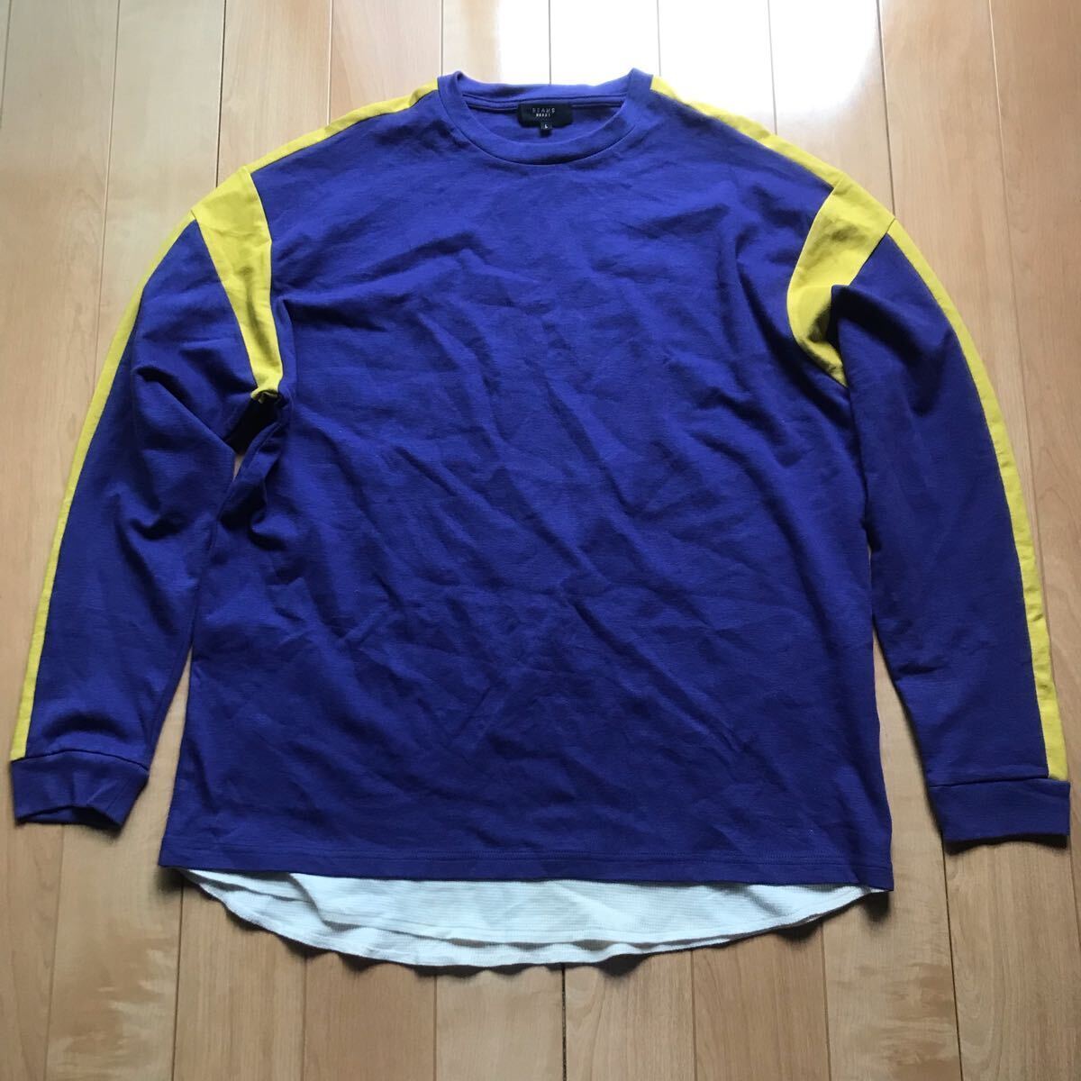 ビームスハート レイヤードカットソー 574-1-421 メンズ L ブルー拍卖