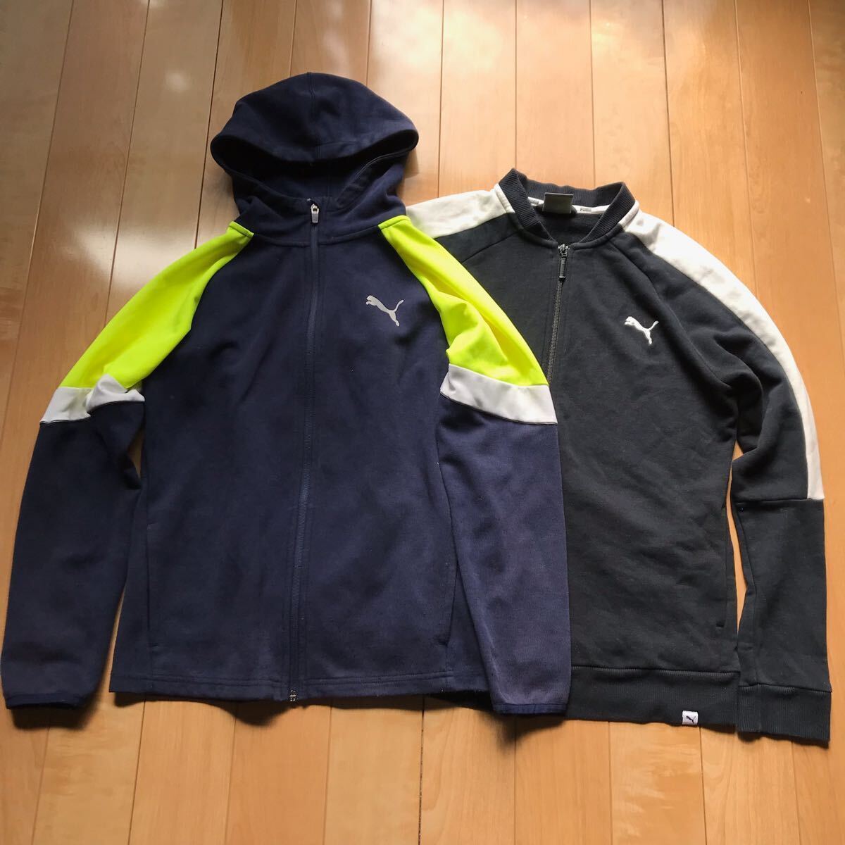 プーマ ブルゾン パーカー 2点セット 568-1-409 ネイビー ブラック ホワイト 160cm拍卖
