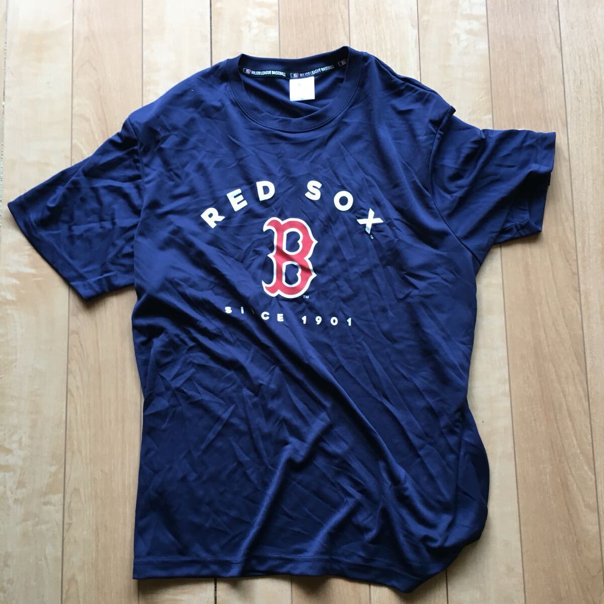 MLB レッドソックス BロゴTシャツ 243-1-10 ネイビー 4L メジャーリーグ 野球拍卖