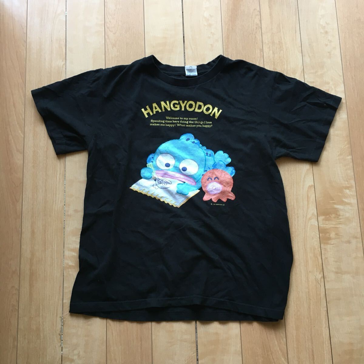 ハンギョドン ハピネスマイルームTシャツ 241-1-99 ブラック M サンリオ 半魚人拍卖