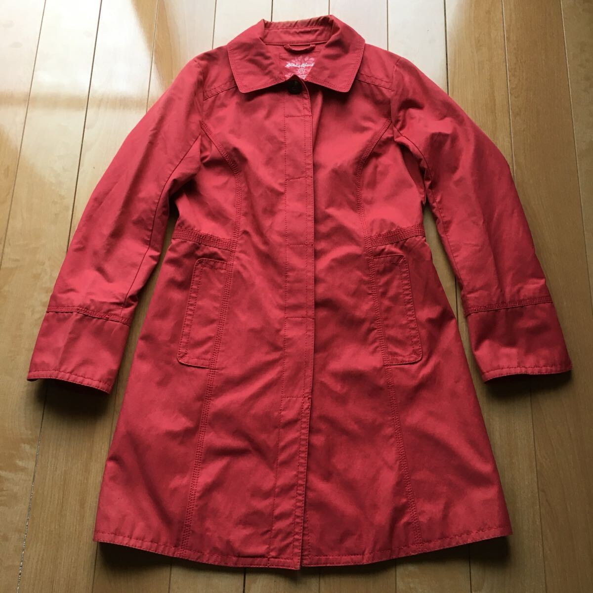 エディーバウアー ステンカラーコート 214-1-39 レディース XS レッド拍卖