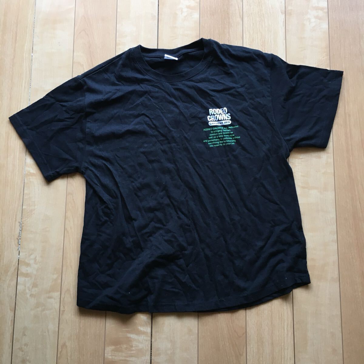 ロデオクラウンズワイドボウル グラデーションプリントTシャツ 243-1-7 S ブラック ロデオ拍卖