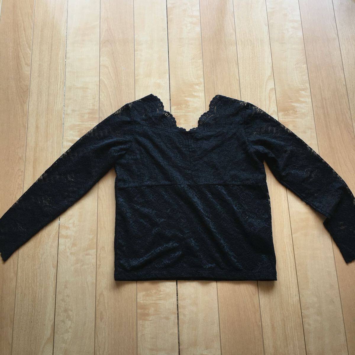 ロペピクニック レースカットソー 239-1-61 レディース 38 ブラック インナー ロペ拍卖