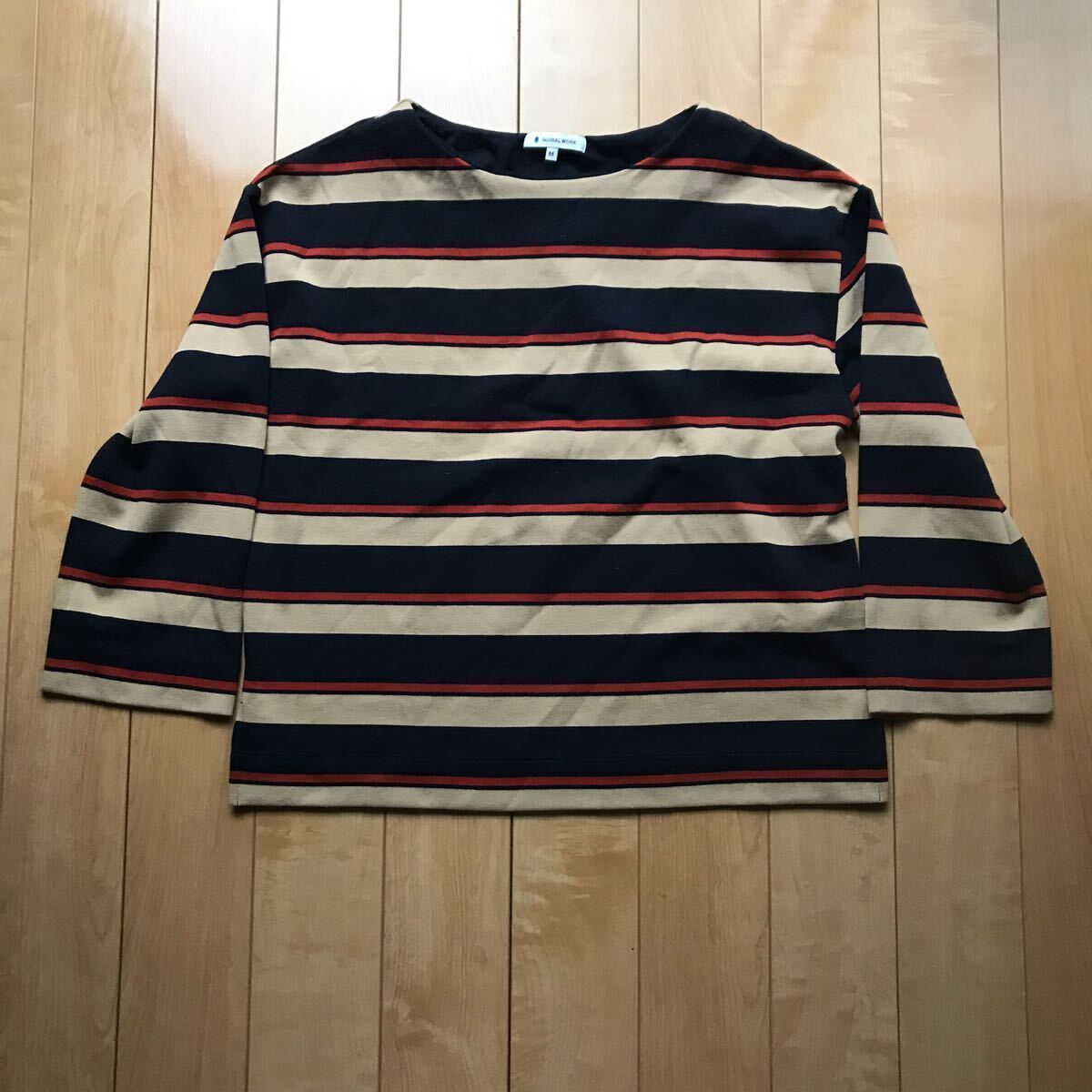 グローバルワーク バスクシャツ 134-1-318 レディース M ボーダー拍卖