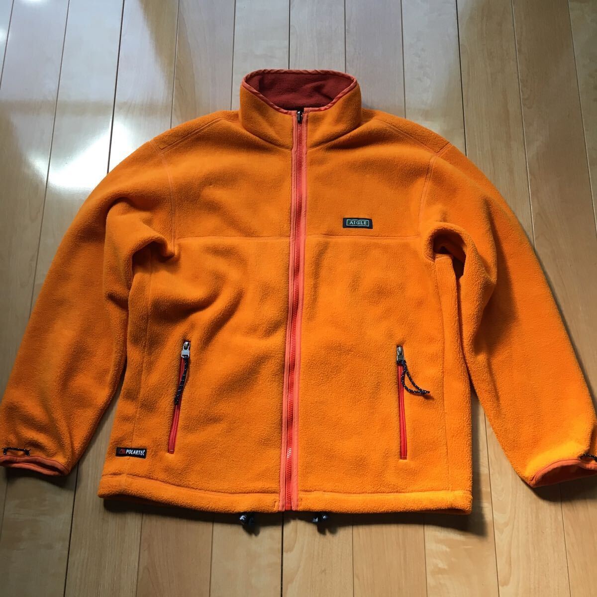 エーグル フリースジャケット 605-6-17 メンズ M オレンジ アウトドア ハイキング拍卖