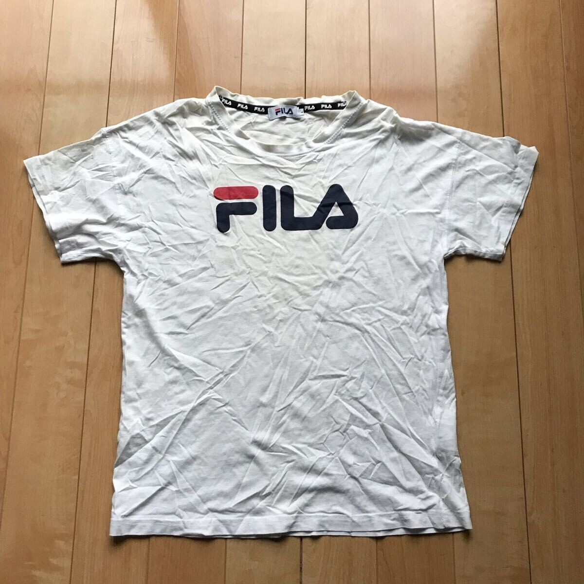 フィラ ロゴTシャツ 180-1-303 メンズ L ホワイト拍卖