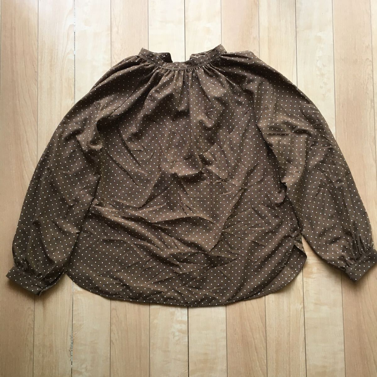 スタジオクリップ ドット柄ブラウス 239-1-4 レディース F ブラウン 水玉拍卖