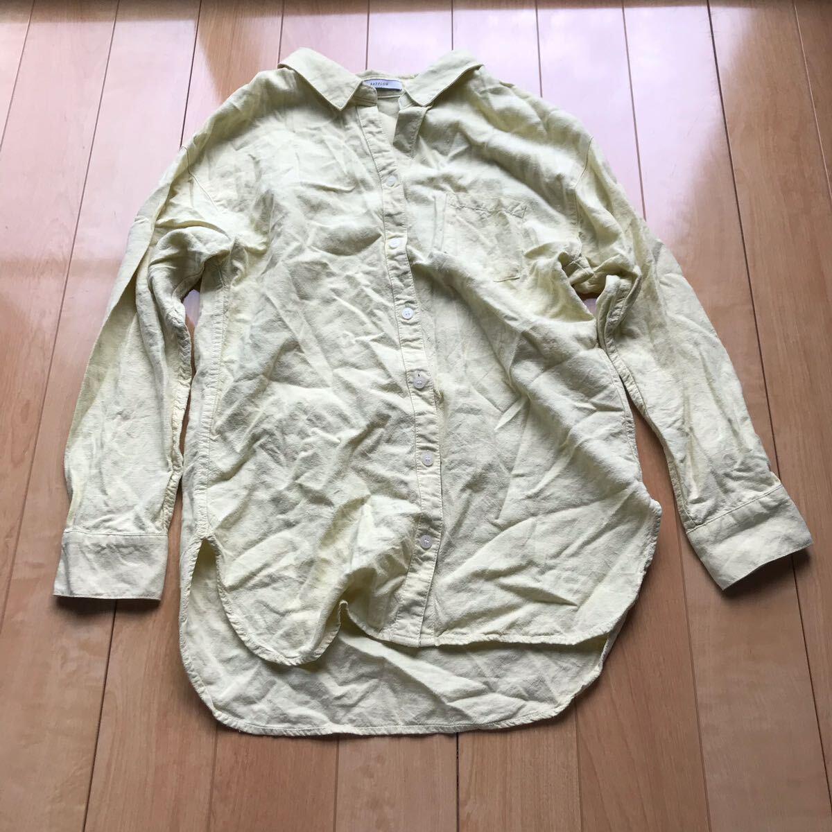 ベイフロー リネン混シャツ 128-1-333 レディース 3 イエロー拍卖