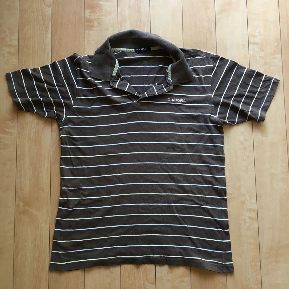 ディアドラ ボーダーポロシャツ 231-1-4 メンズ M ブラウン拍卖