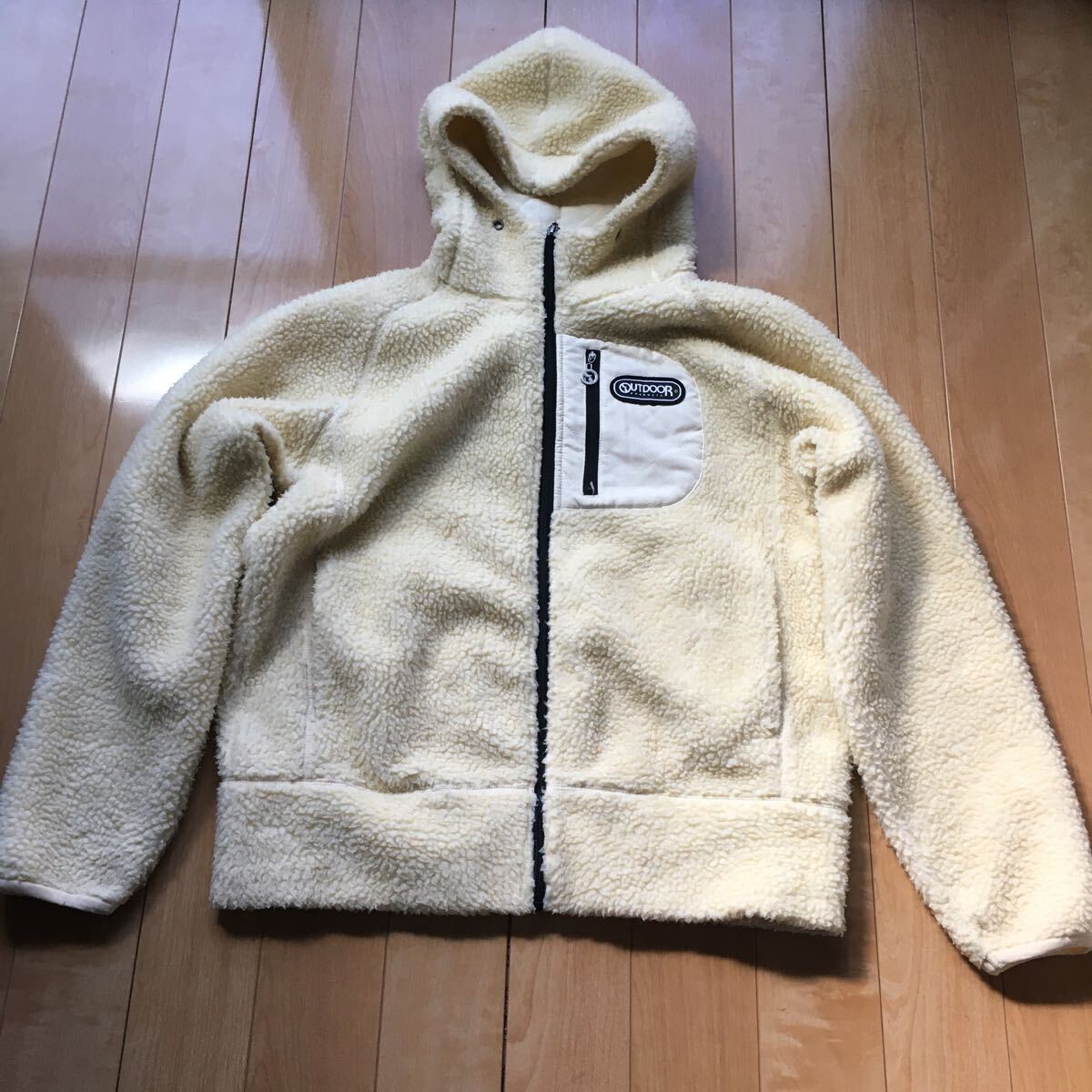 アウトドアプロダクツ フリースジャケット 598-6-1 メンズ L アイボリー拍卖