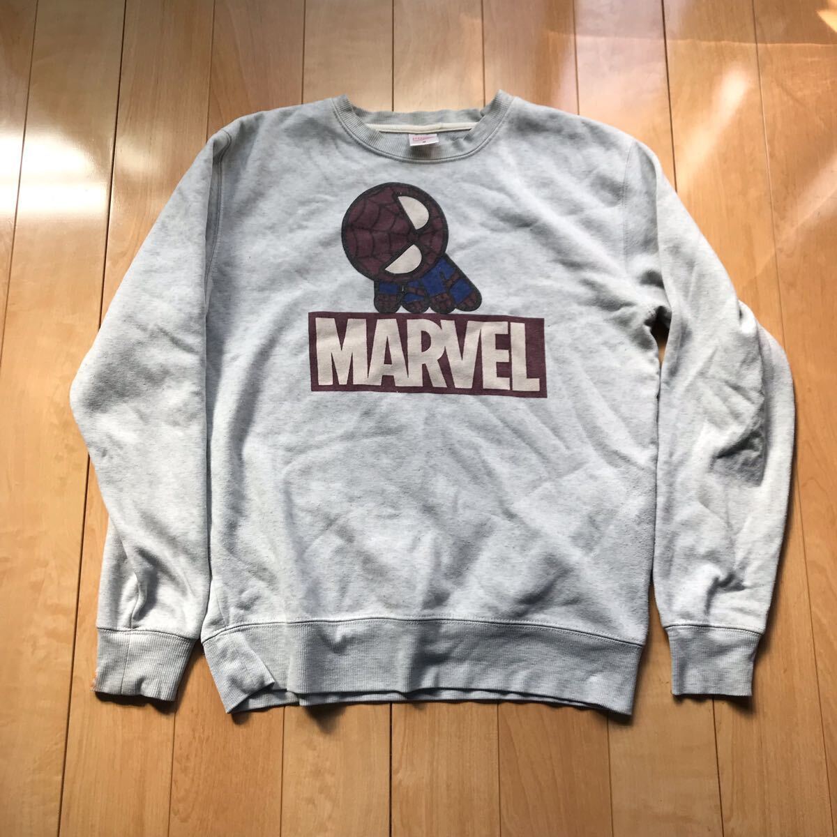 マーベル スパイダーマン スウェットトレーナー 569-1-423 メンズ M グレー アメコミ拍卖