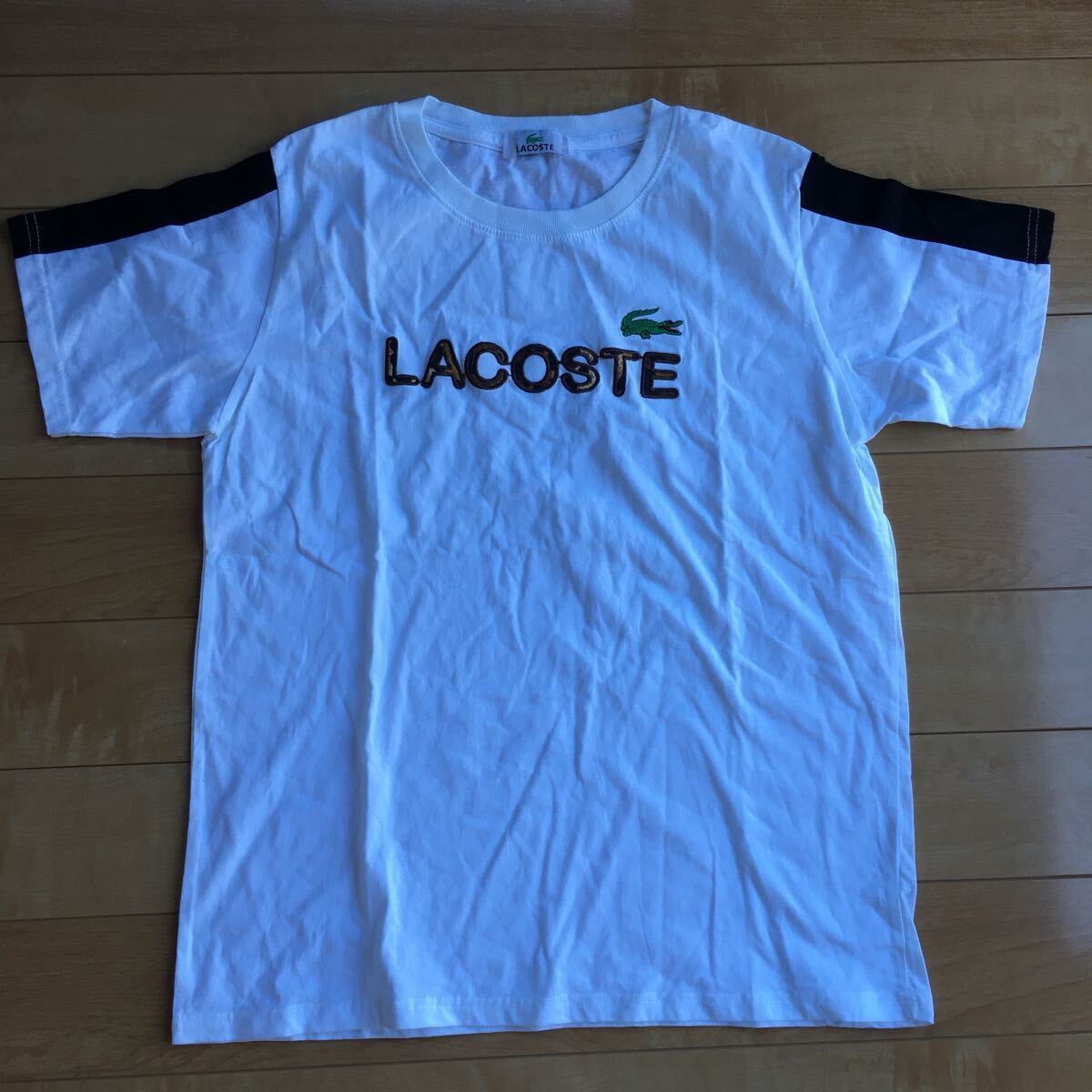 ラコステ ロゴTシャツ 228-1-88 ホワイト 緑ワニ拍卖